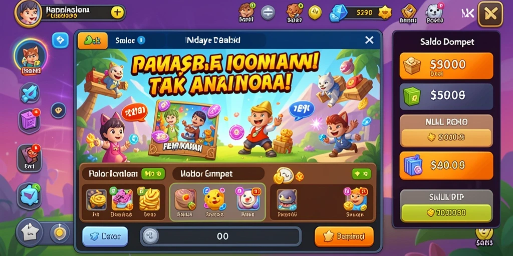 Screenshot fitur event harian dan hadiah menarik.